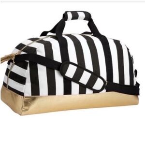 ✨Pottery Barn Teen Emily and Meritt Black and White Stripe Duffle Bag